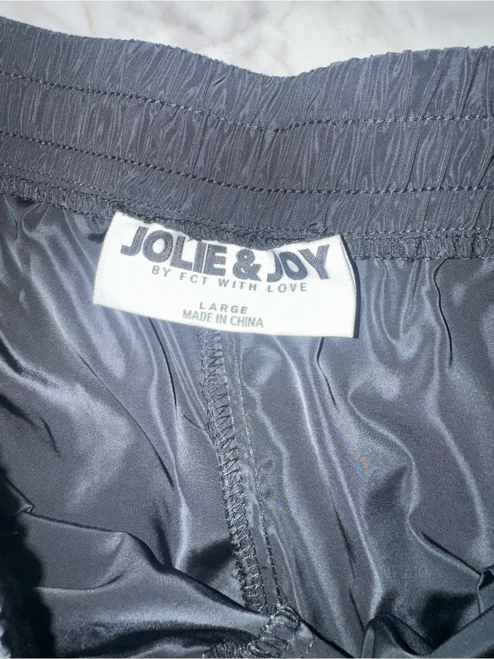 Jolie & Joy Black Drawstring Side-Stripe Track Pants for Women NWOT - Picture 5 of 6